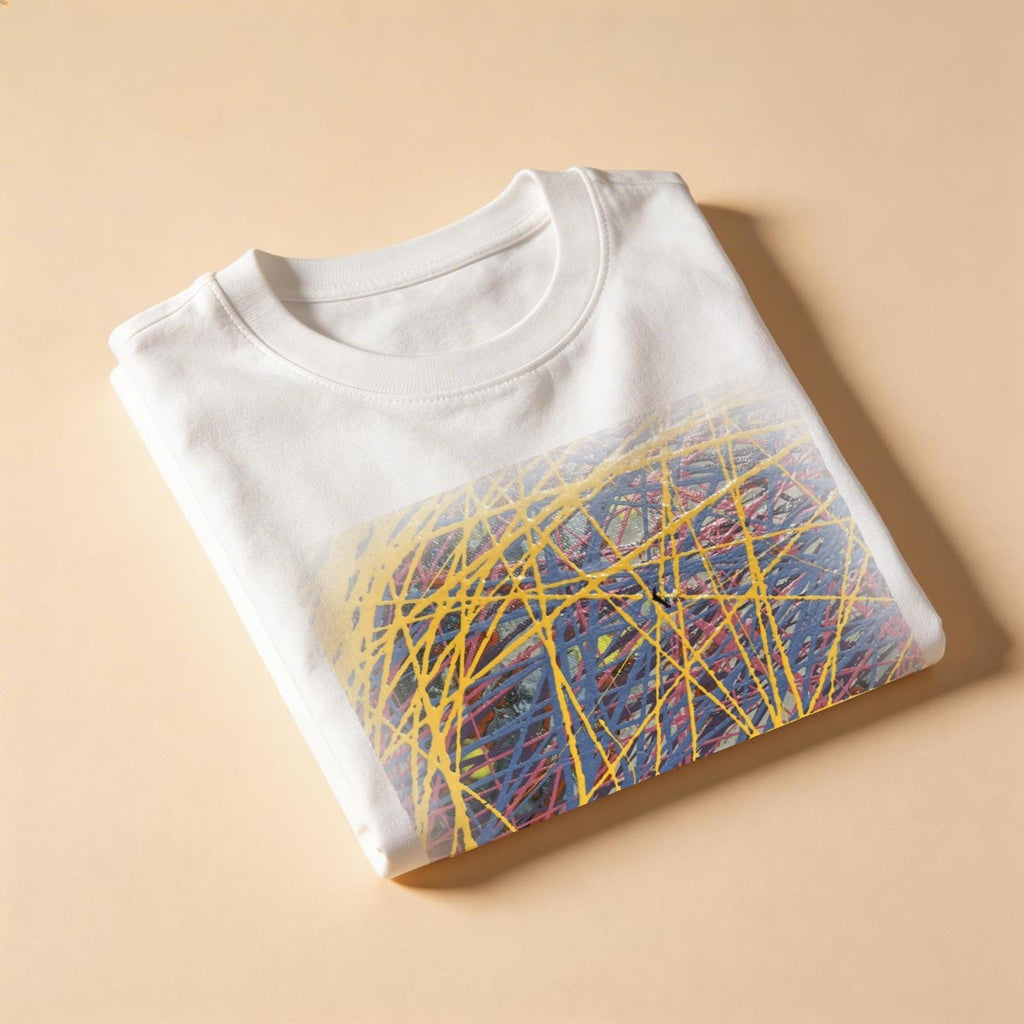 Yellow Drip Scribble — Feathered Fade Classic Tee