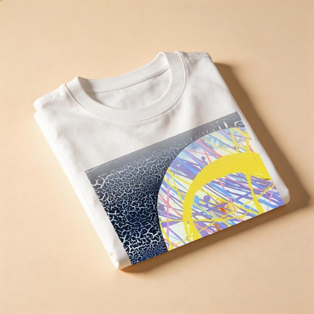 Yellow Scribble Circle — Feathered Fade Classic Tee
