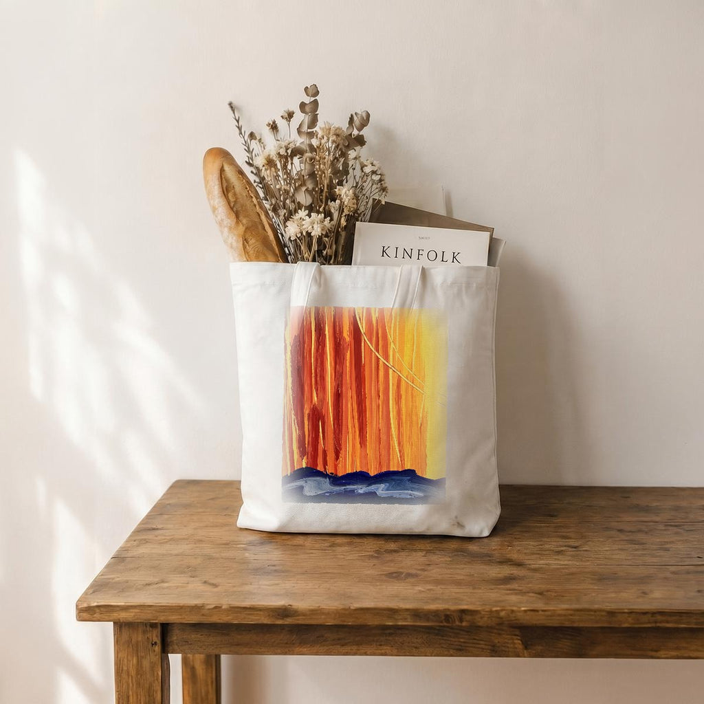 Ember Falls — Feathered Fade Tote Bag