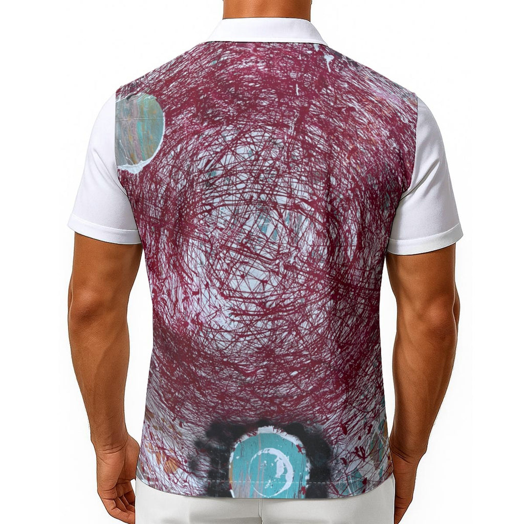Red Drip Vortex Men's Hawaiian Shirt