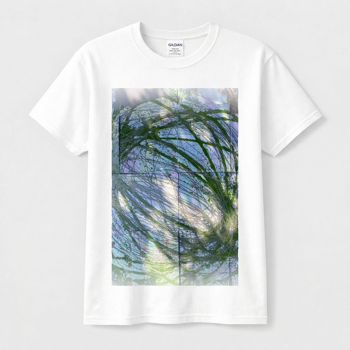 Green Gray Swirl — Feathered Fade Classic Tee