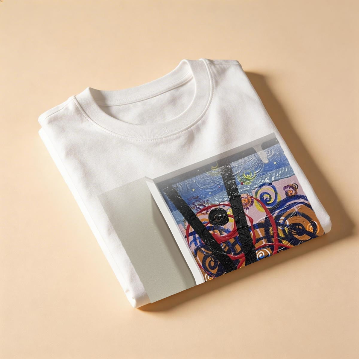 Swirl Cross — Feathered Fade Classic Tee