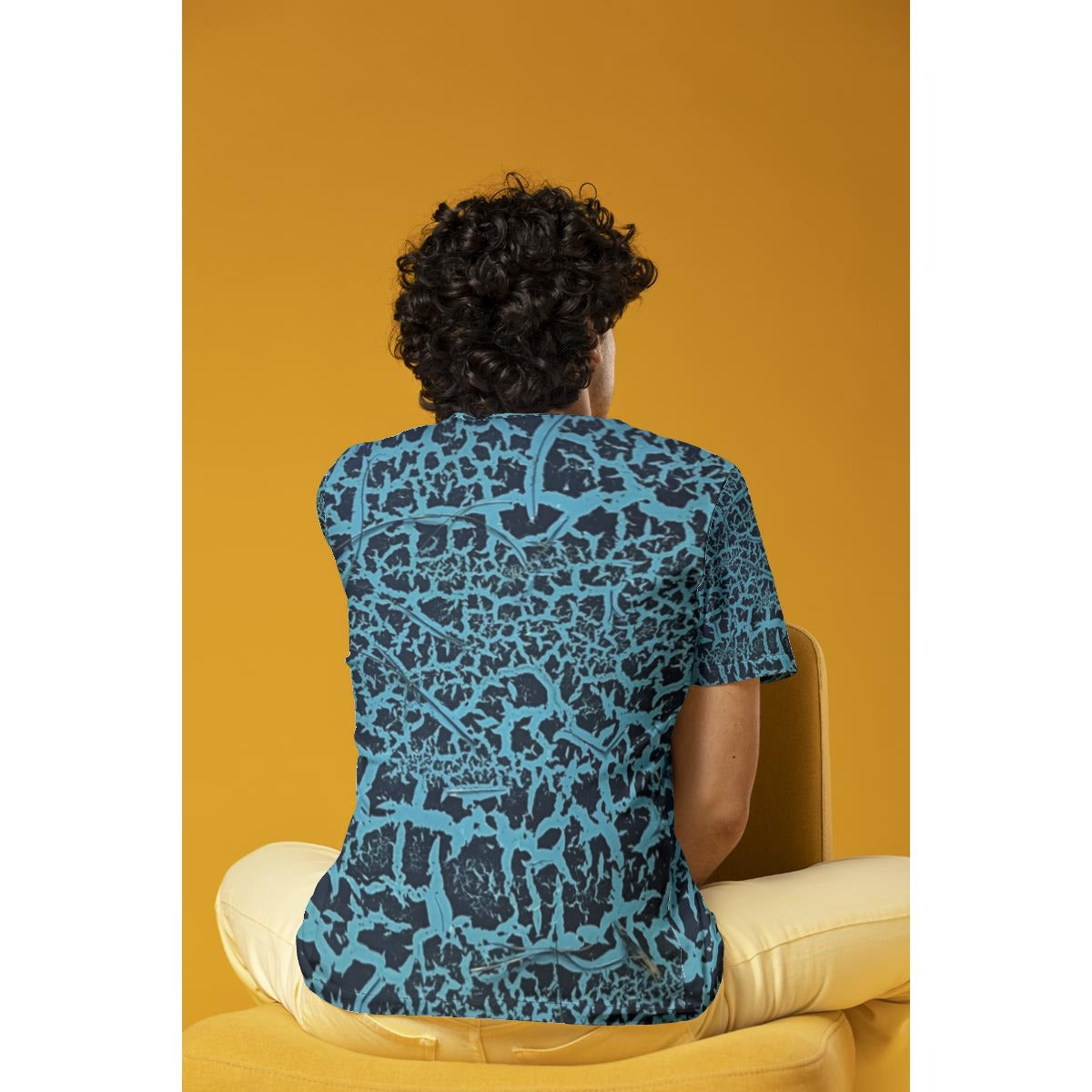 Turquoise Crackle — All-Over Print Tee