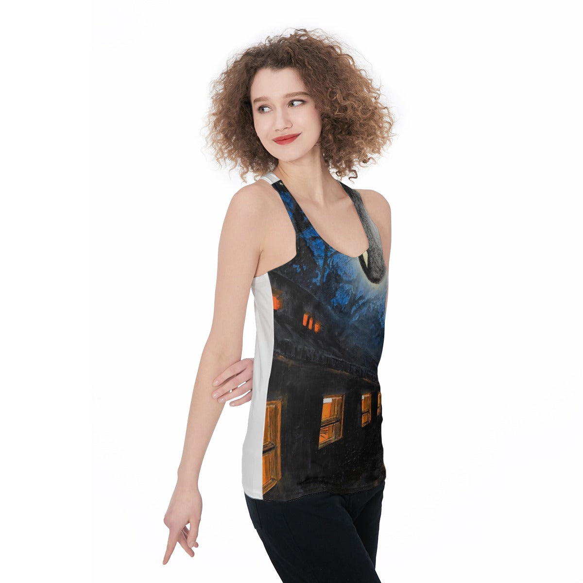 Midnight Tear (AI-Assisted Remix) — Tear Remix Women's Racerback Tank
