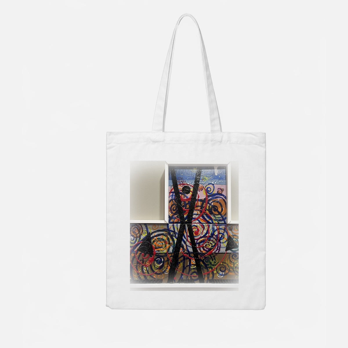 Swirl Cross — Feathered Fade Tote Bag