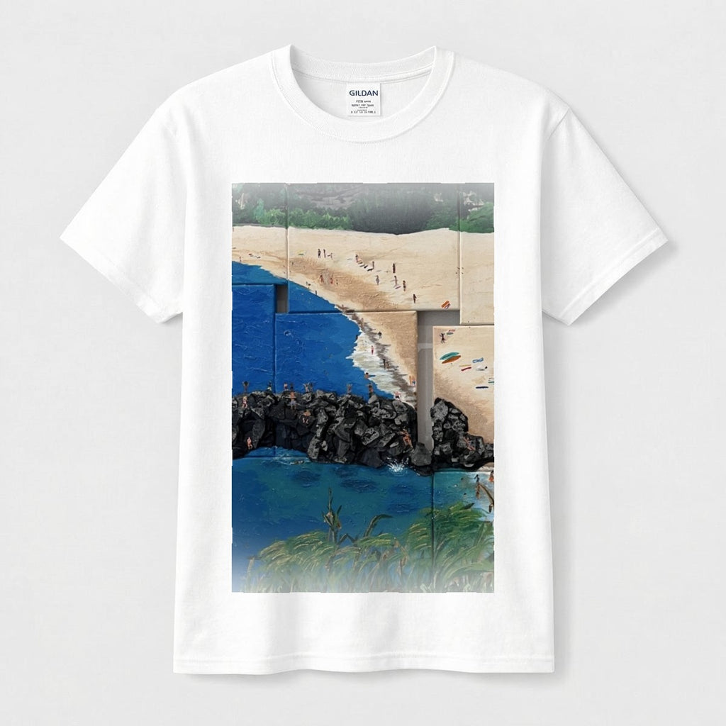 Rock Bay Driftwood — Feathered Fade Classic Tee