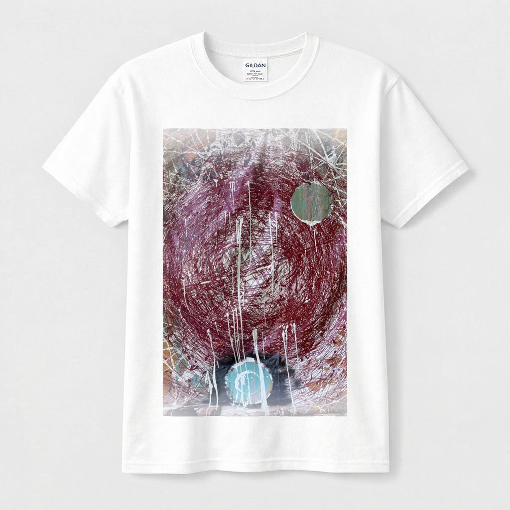 Red Drip Vortex — Feathered Fade Classic Tee