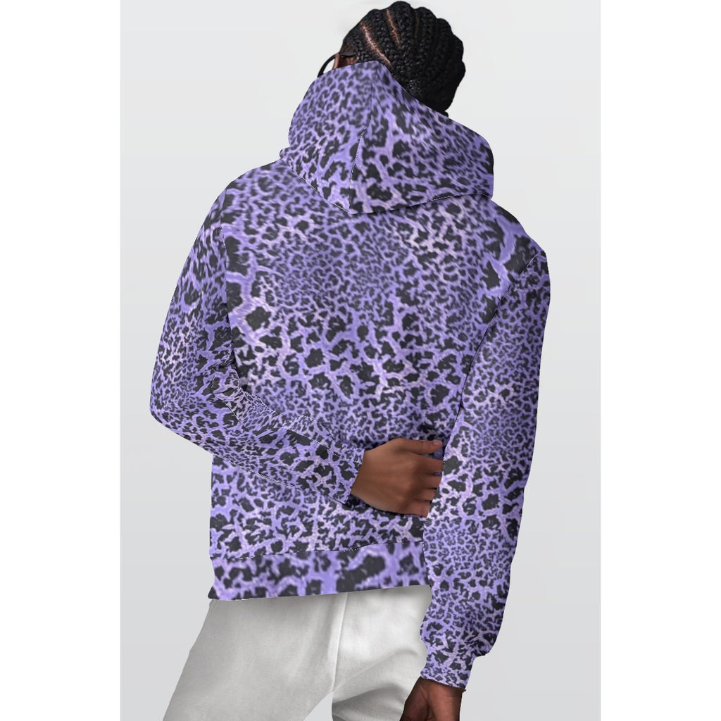 Purple Crackle — All-Over Print Hoodie