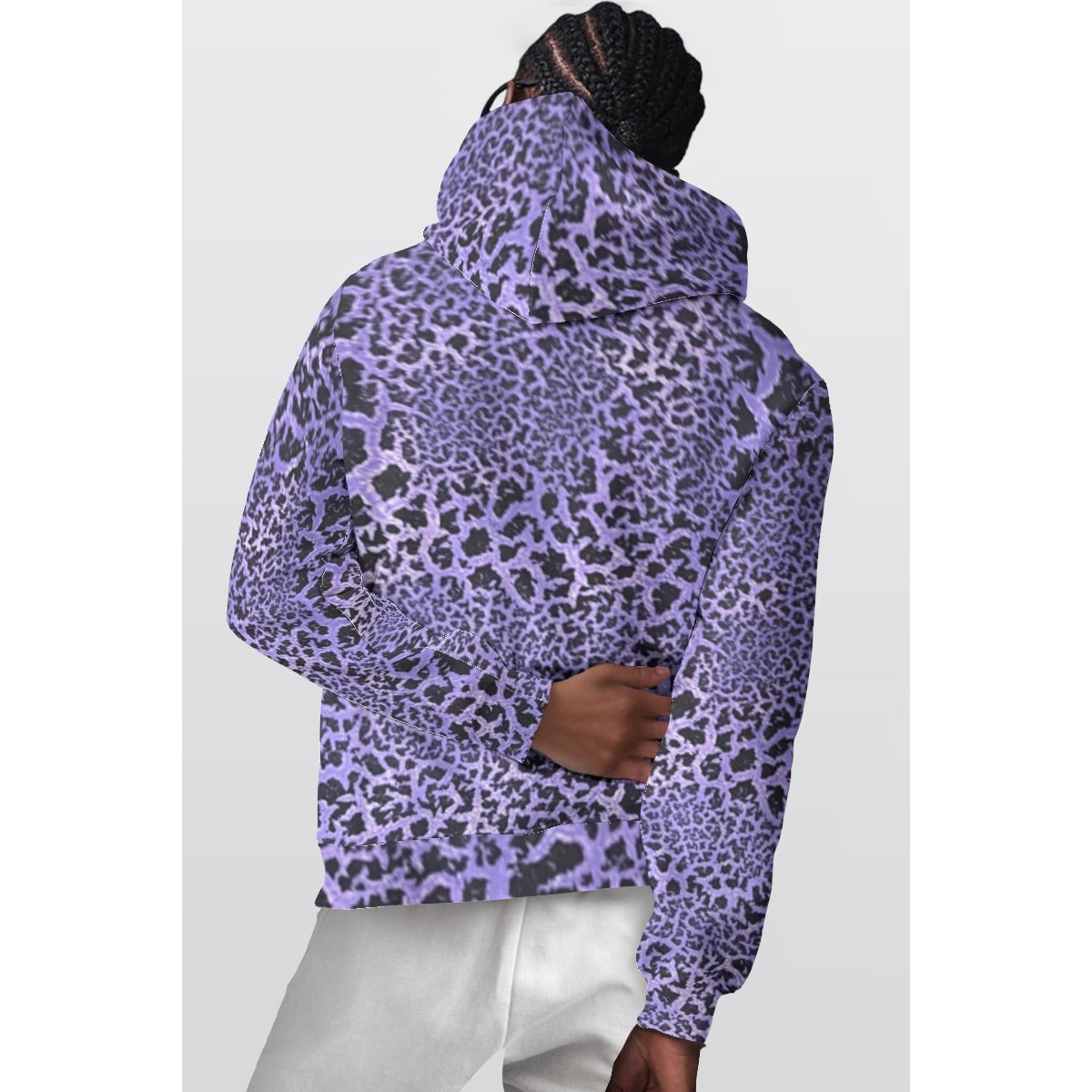 Purple Crackle — All-Over Print Hoodie