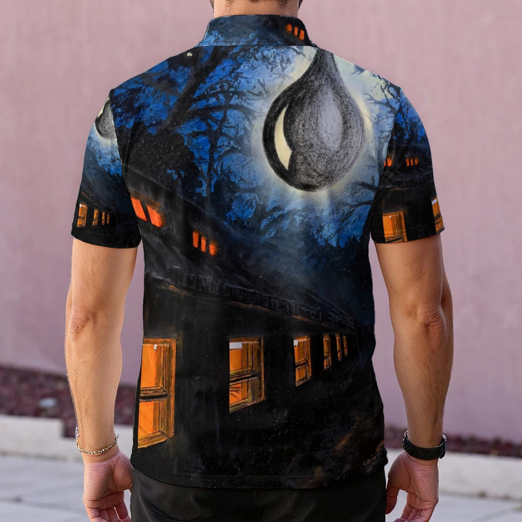 Midnight Tear (AI-Assisted Remix) — Men's Polo Shirt
