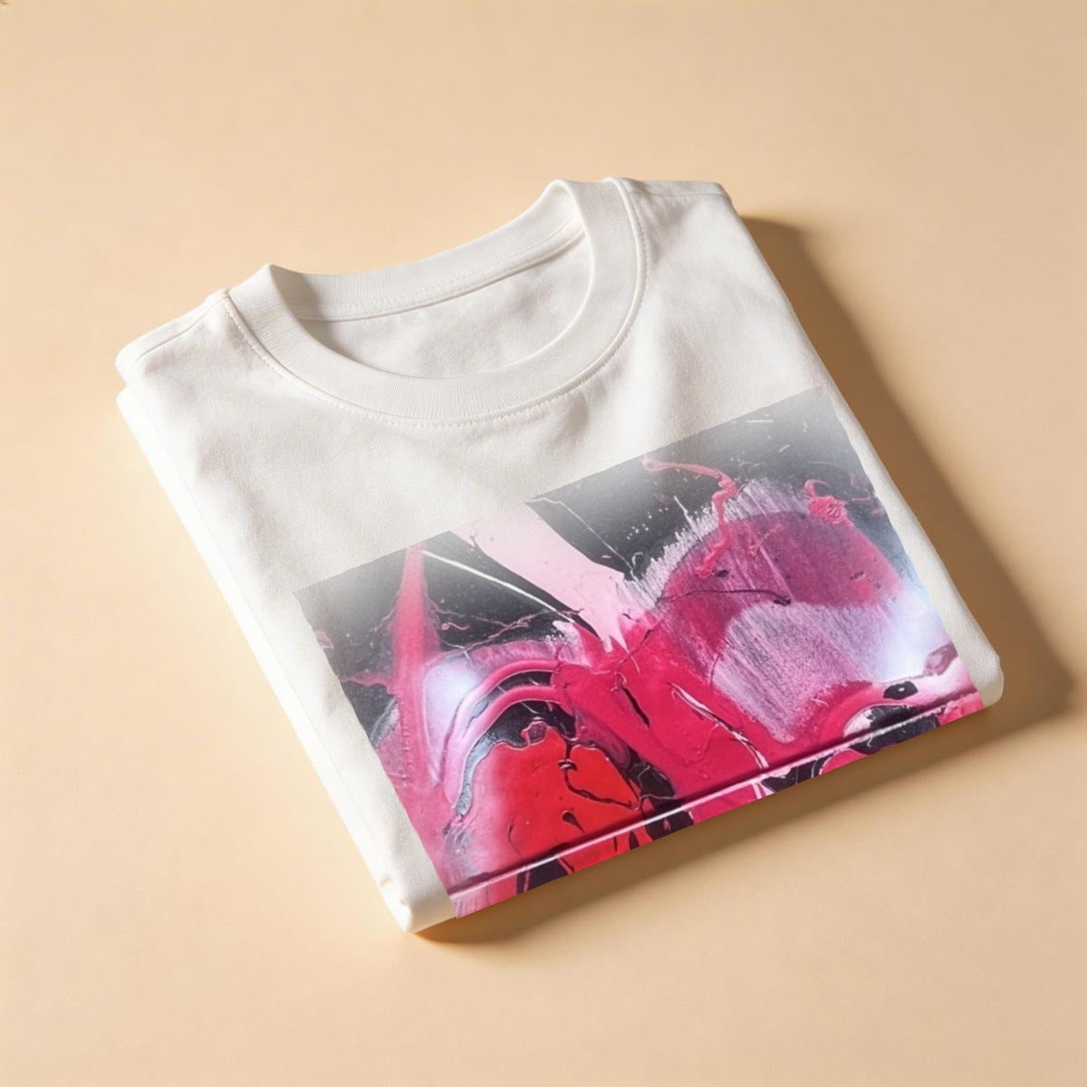 Red Pink Black — Feathered Fade Classic Tee