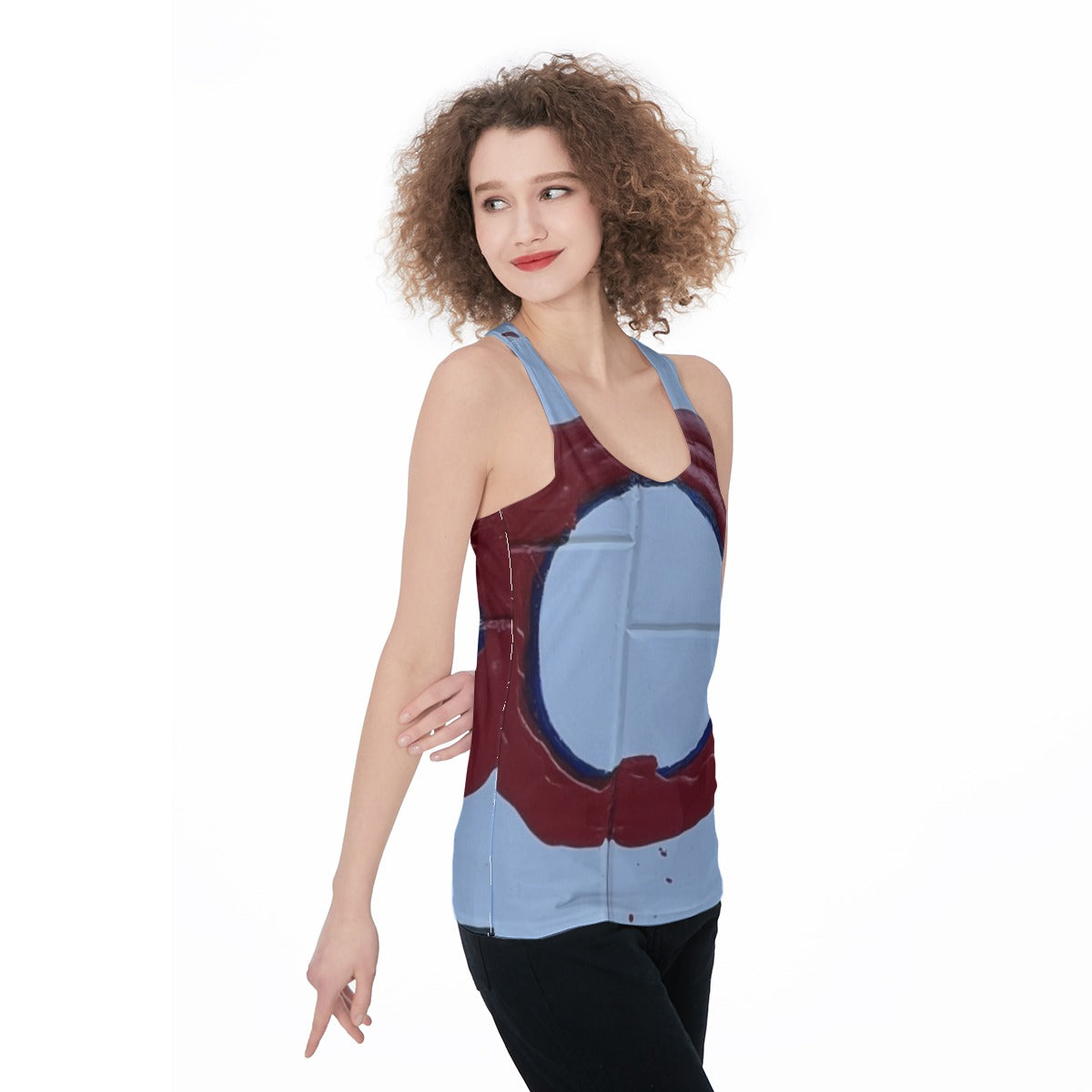 Red Circle Cross — All-Over Print Tank
