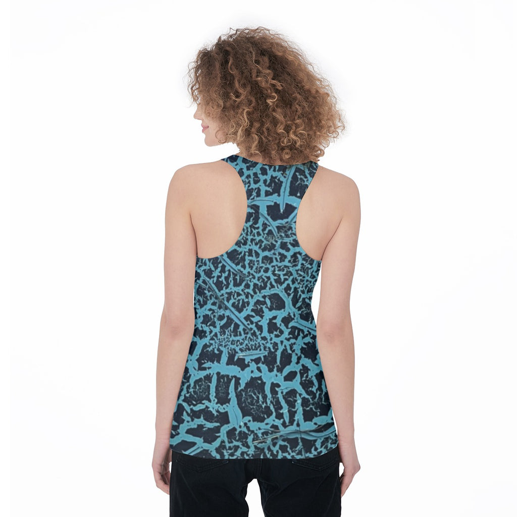 Turquoise Crackle — All-Over Print Tank