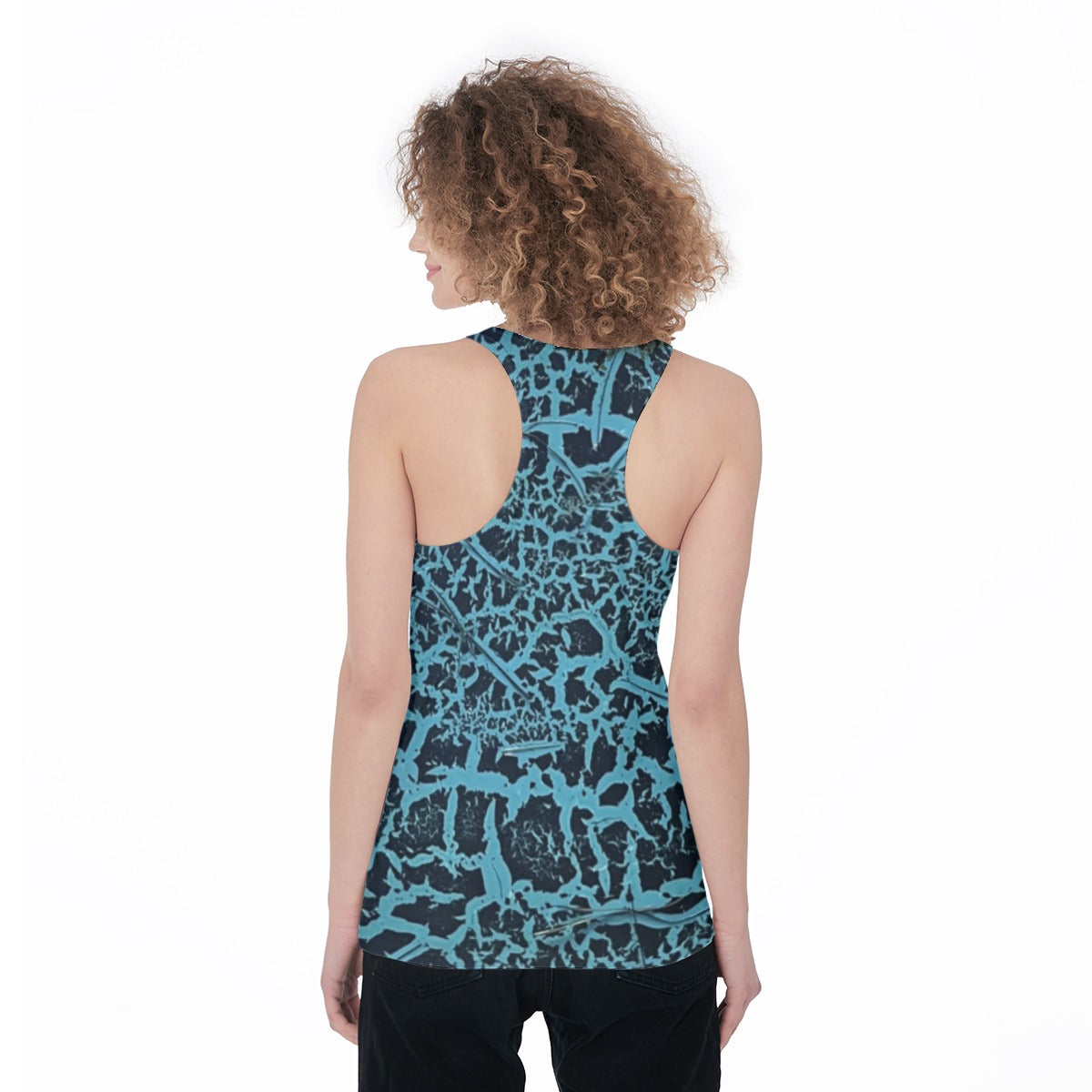 Turquoise Crackle — All-Over Print Tank