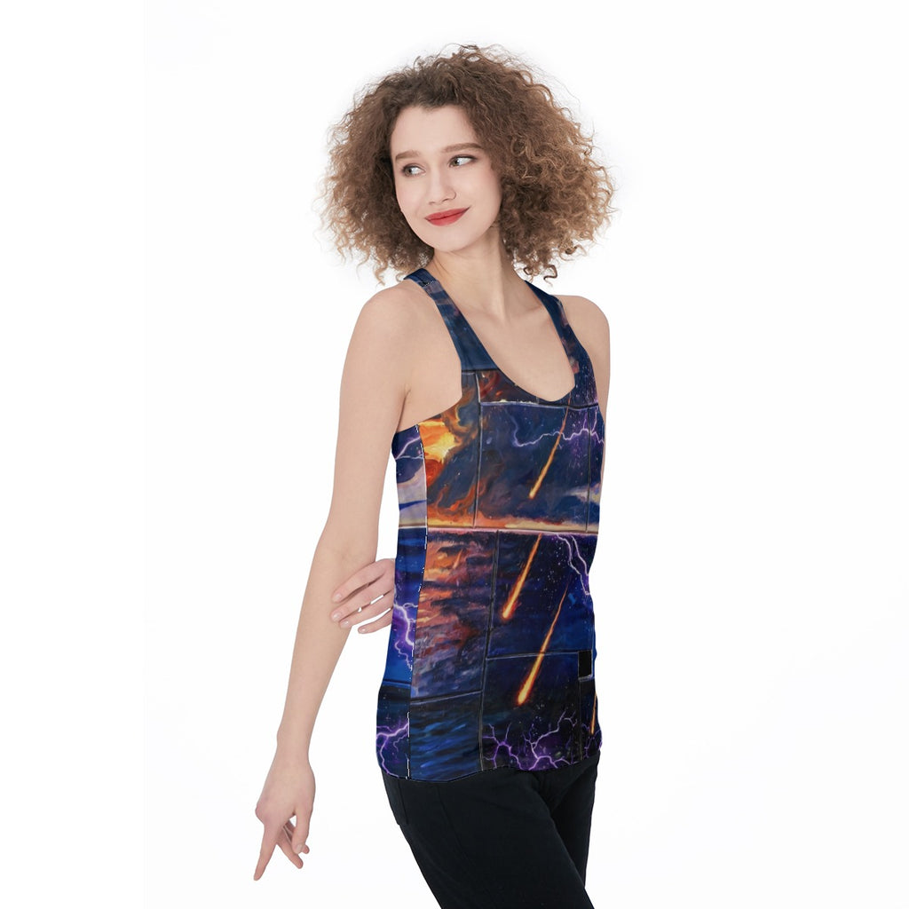 Meteor Ember Storm (AI-Assisted Remix) — Storm Remix All-Over Print Tank