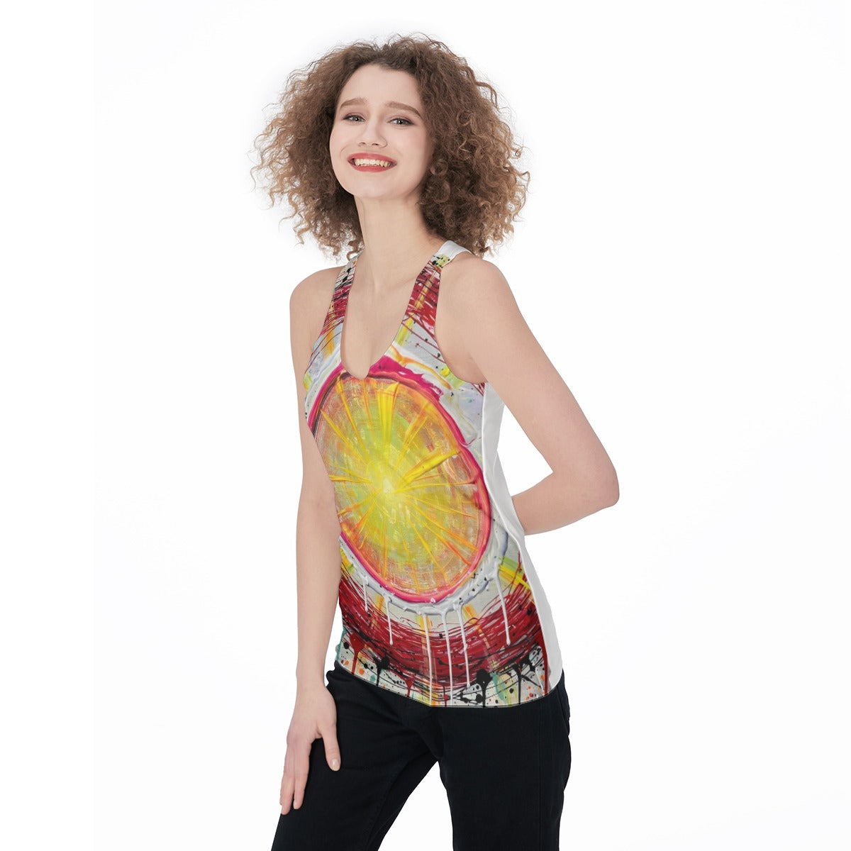 Solar Target (AI-Assisted Remix) — Solar Remix Women's Racerback Tank