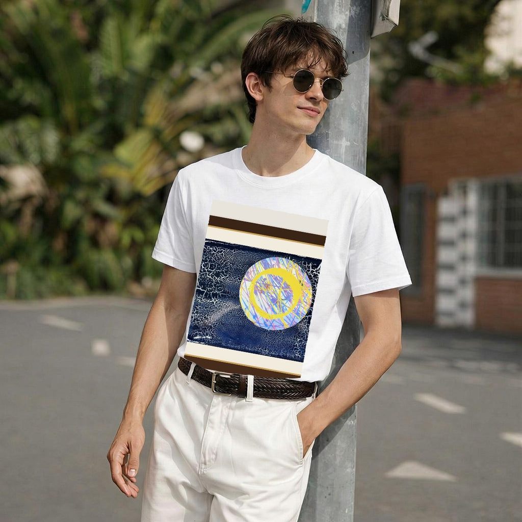 Yellow Scribble Circle — Gallery Framed Classic Tee