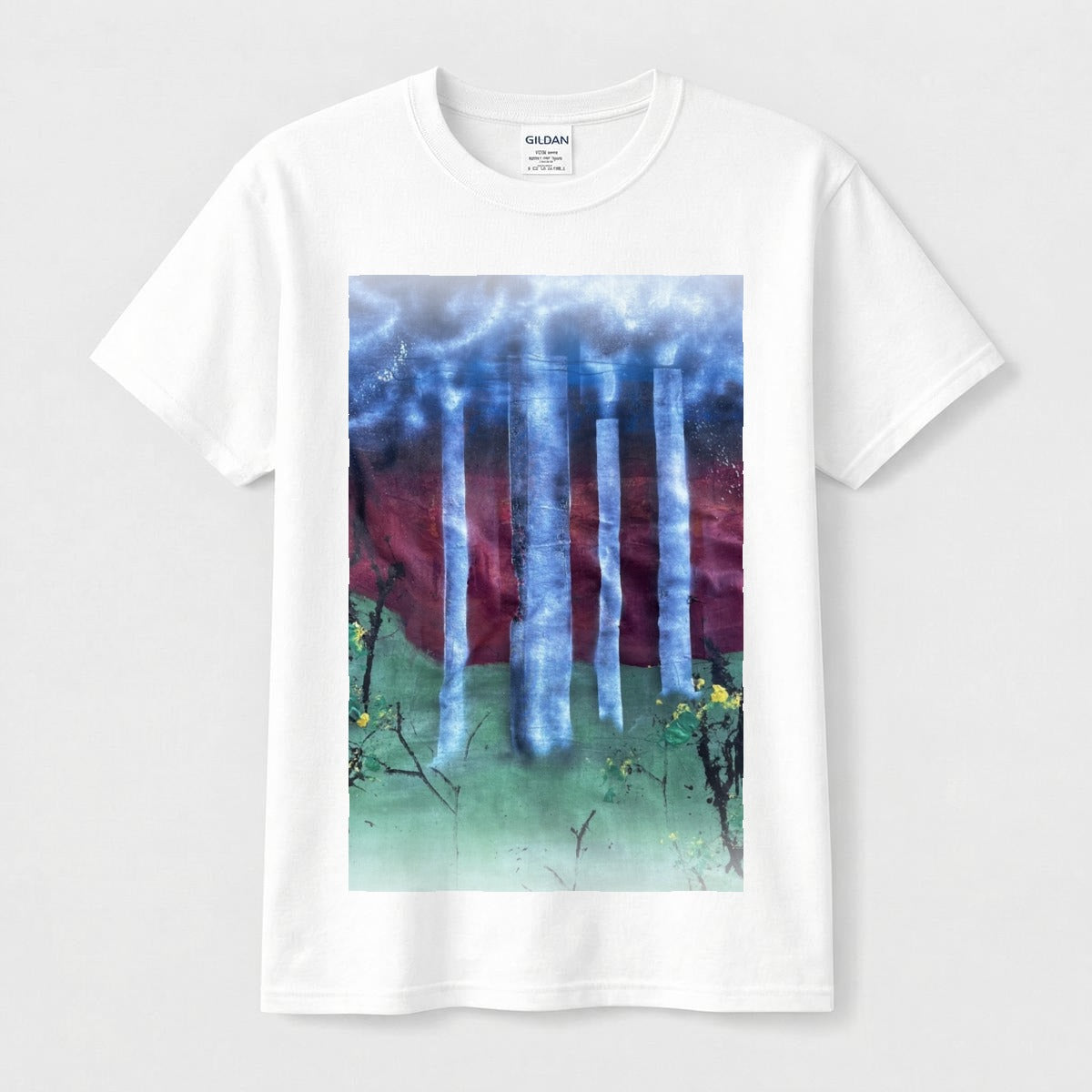 Night Birches — Feathered Fade Classic Tee