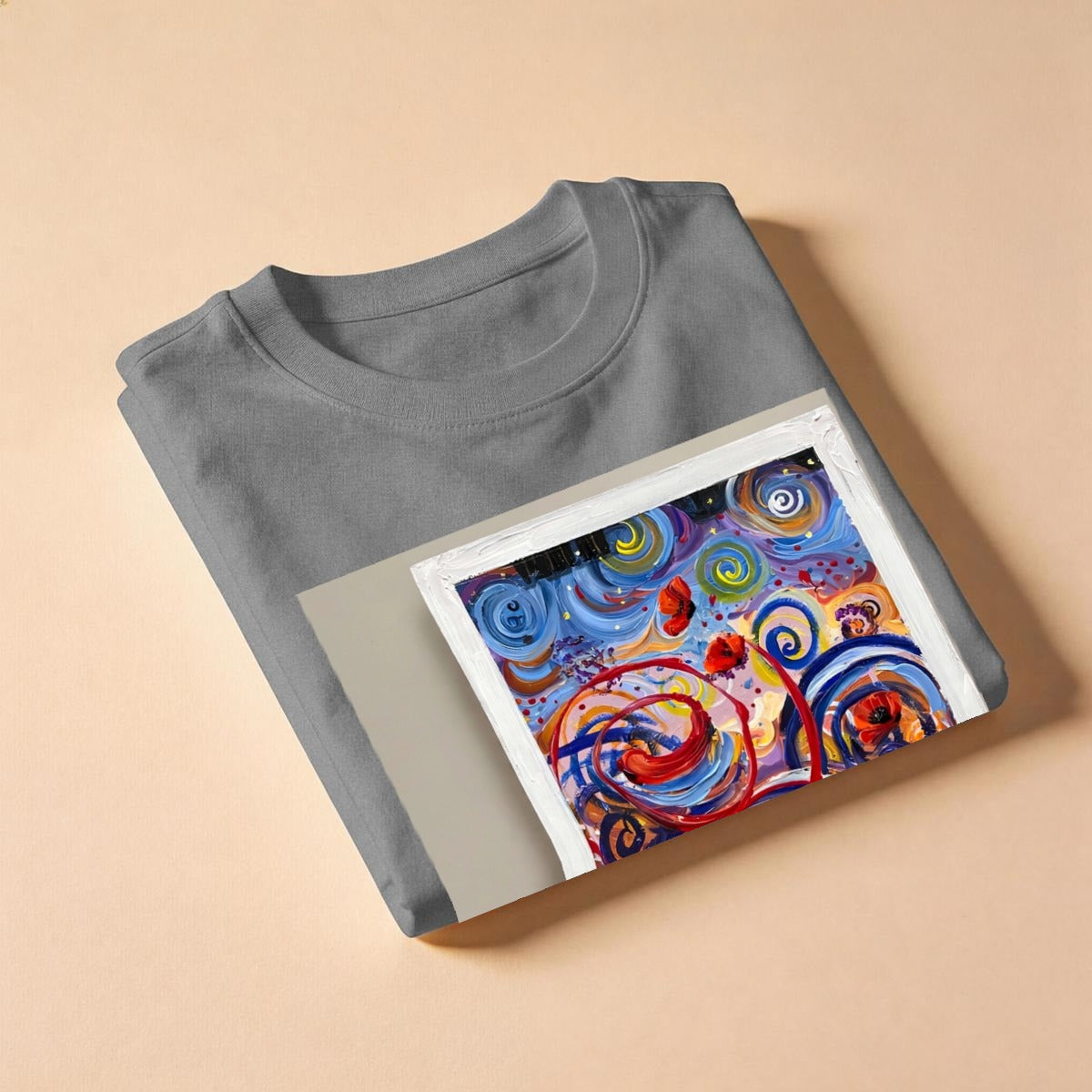 Poppy Swirl (AI-Assisted Remix) — Swirl Remix Men's Classic Tee
