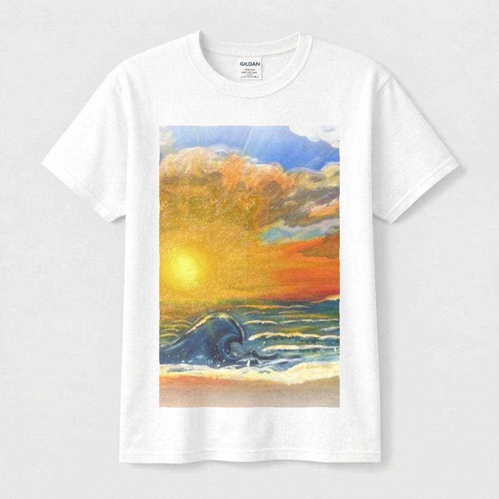 Sunset Breakers — Feathered Fade Classic Tee