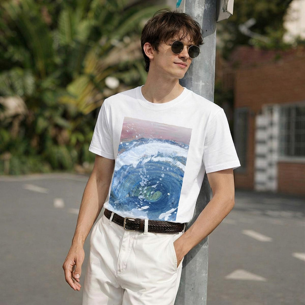 Wave Barrel — Feathered Fade Classic Tee