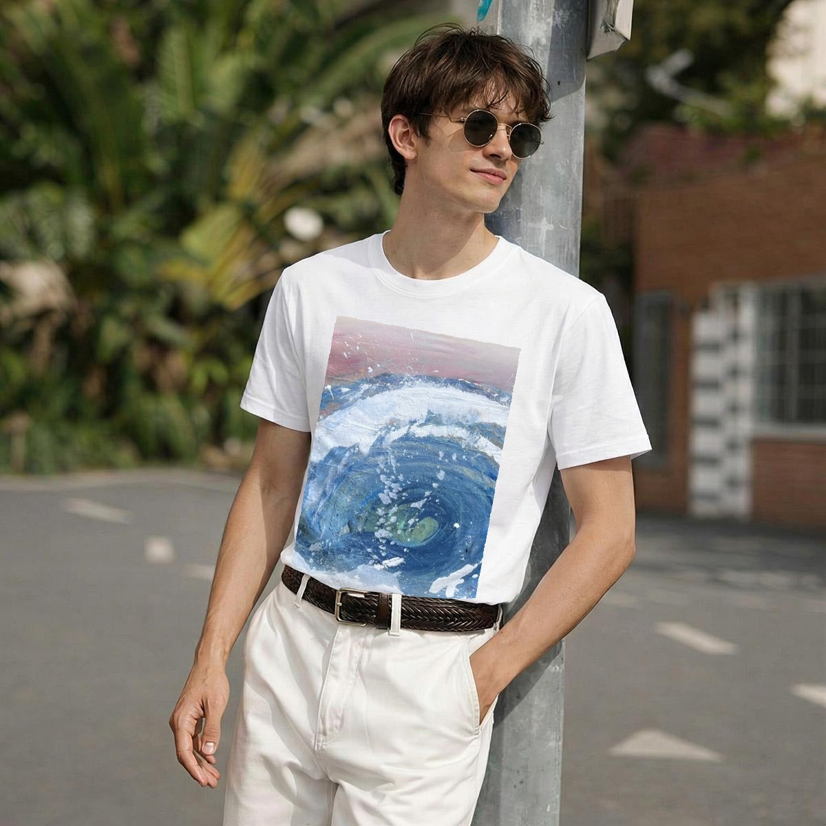 Wave Barrel — Feathered Fade Classic Tee