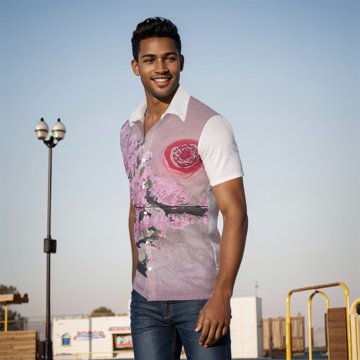 Cherry Blossoms Men's Hawaiian Shirt