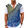 Crackle Starry Night Men's Hawaiian Shirt