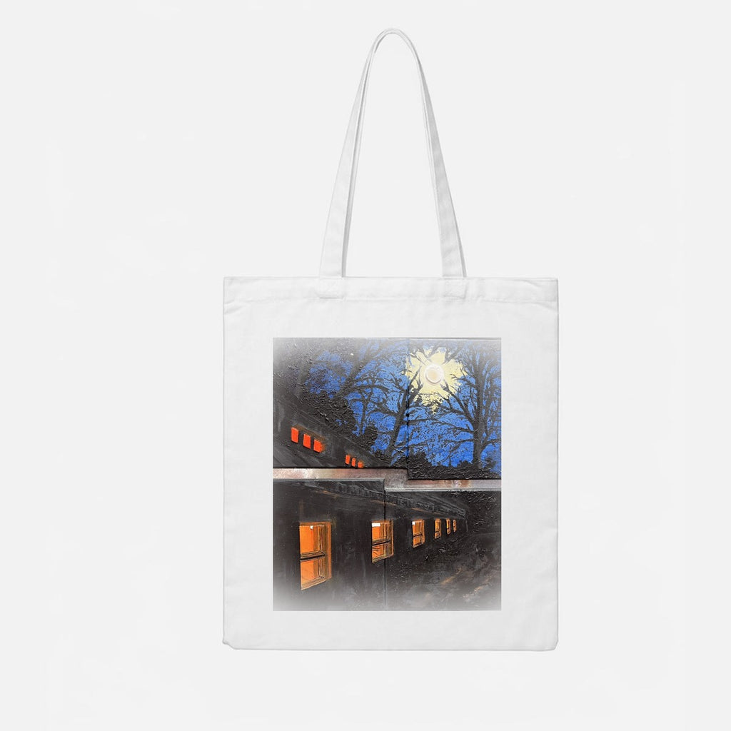 Midnight Station — Feathered Fade Tote Bag