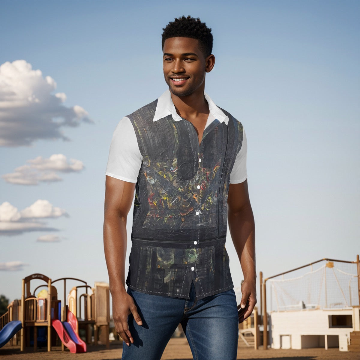 City Don't Sleep Men's Hawaiian Shirt