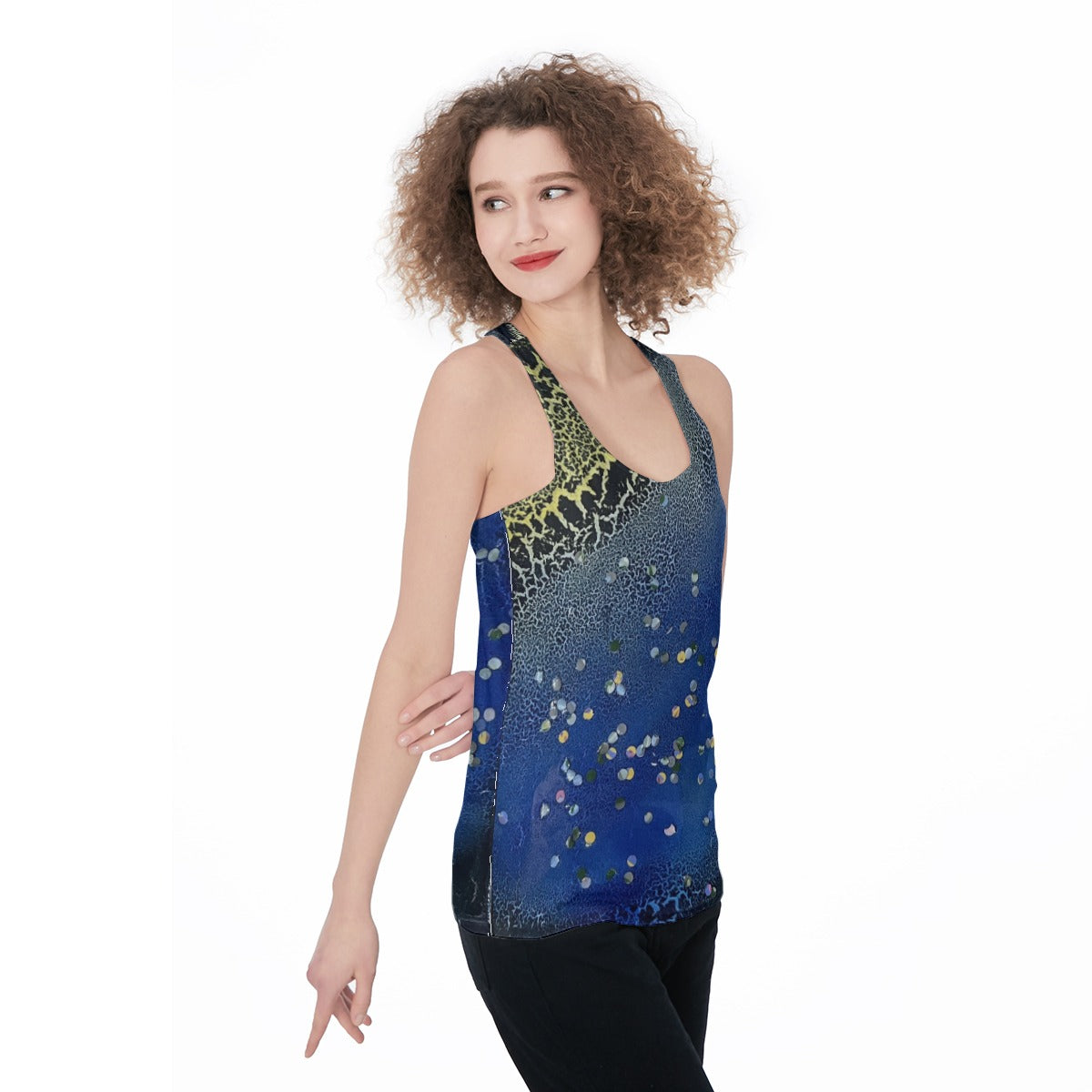 Crackle Starry Night — All-Over Print Tank