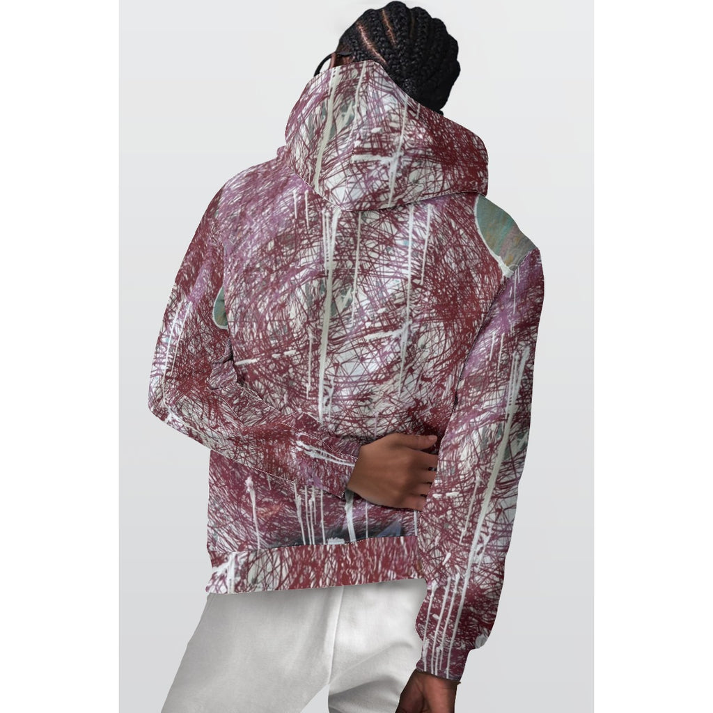 Red Drip Vortex — All-Over Print Hoodie
