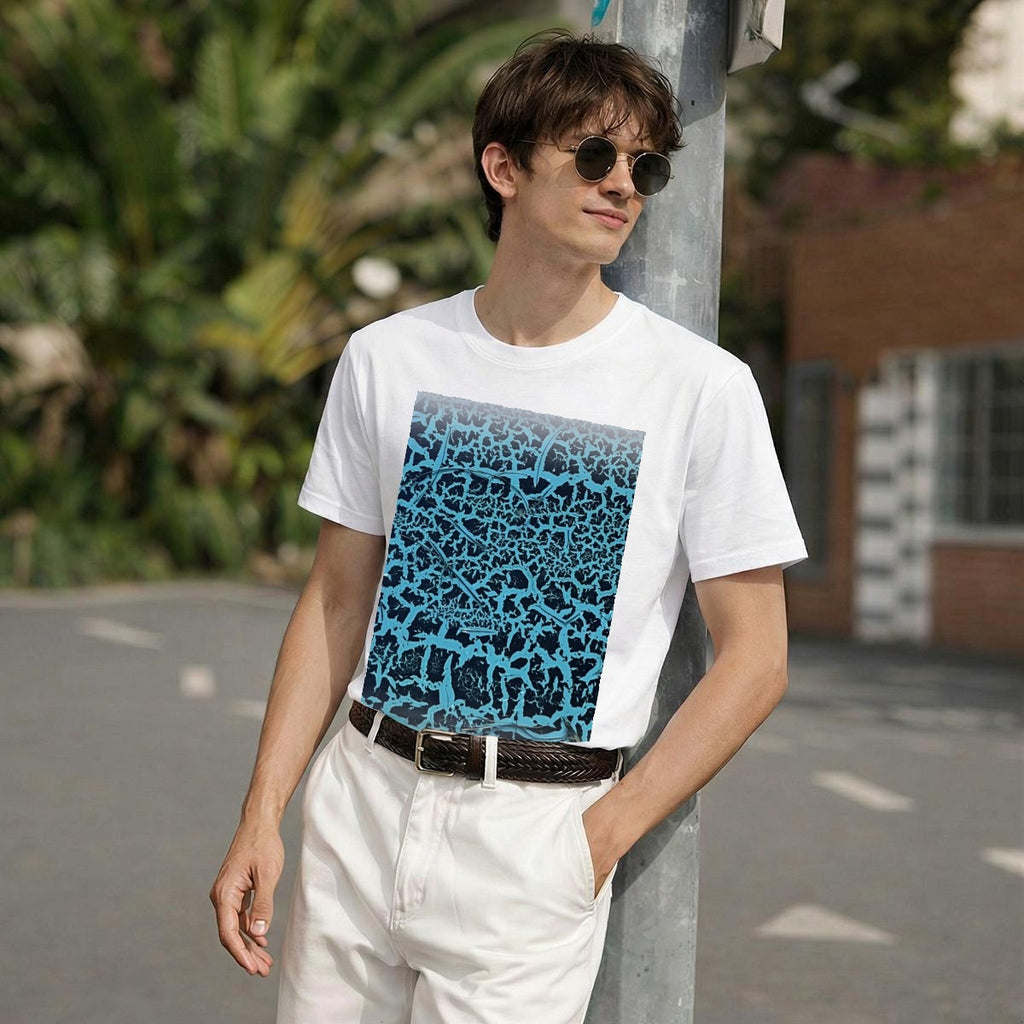 Turquoise Crackle — Feathered Fade Classic Tee