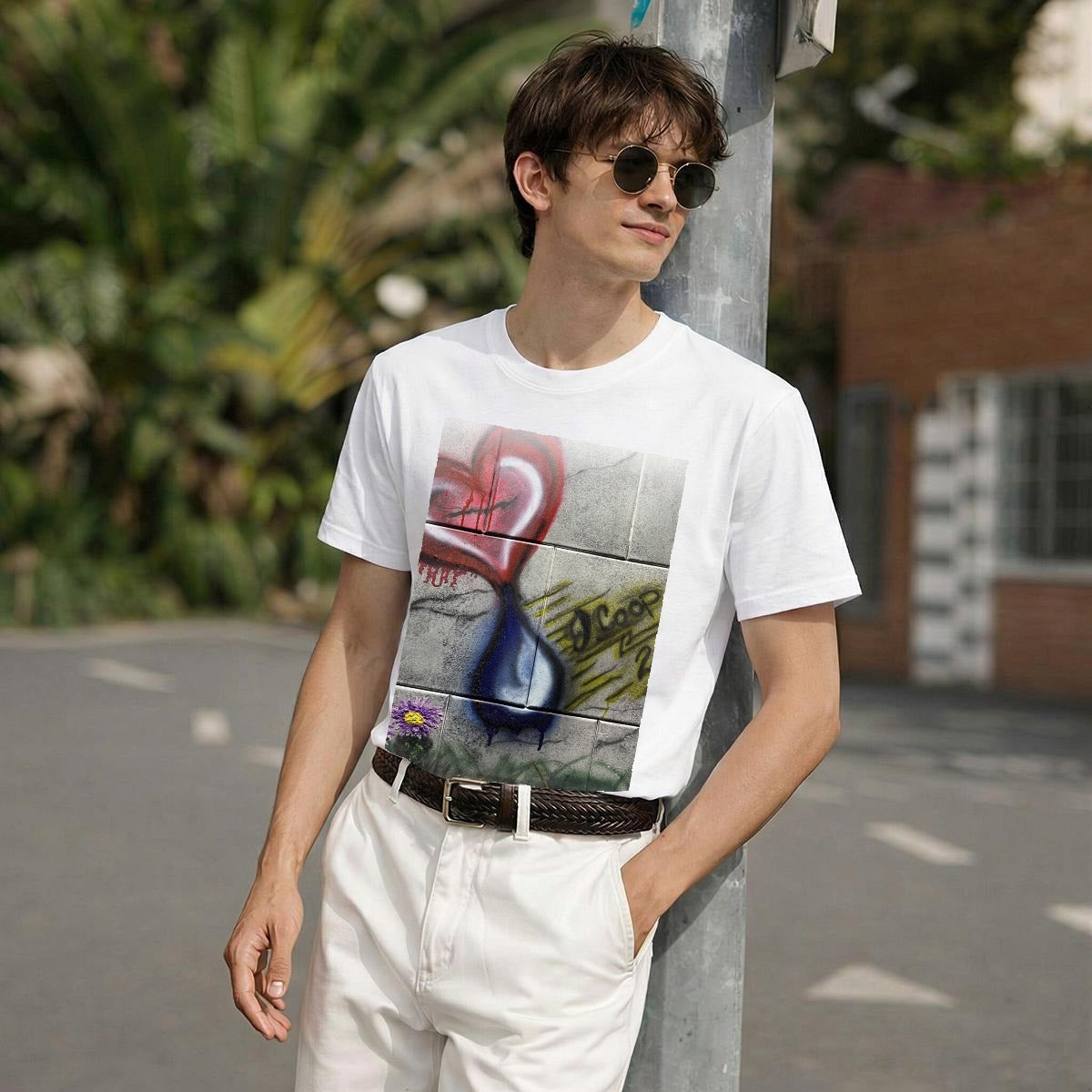 Heart Tear Mural — Feathered Fade Classic Tee