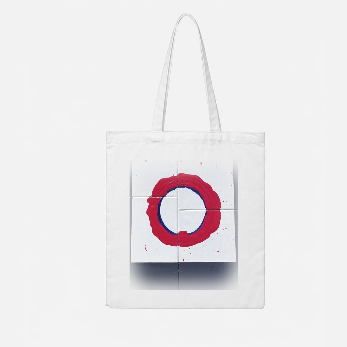 Red Target — Feathered Fade Tote Bag