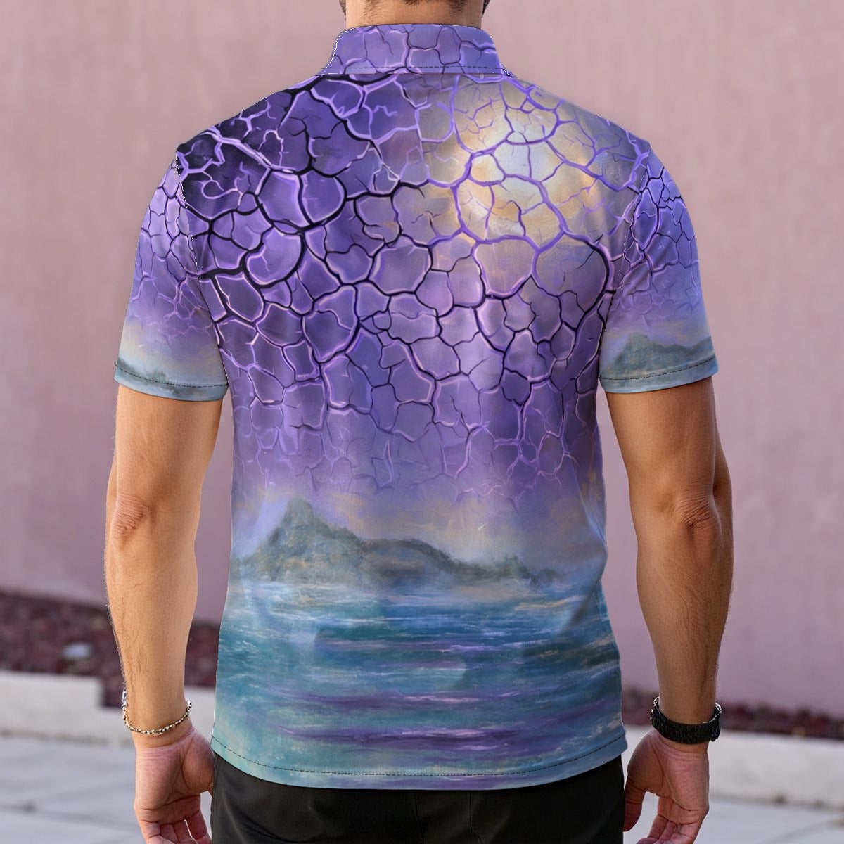 Violet Mist (AI-Assisted Remix) — Men's Polo Shirt