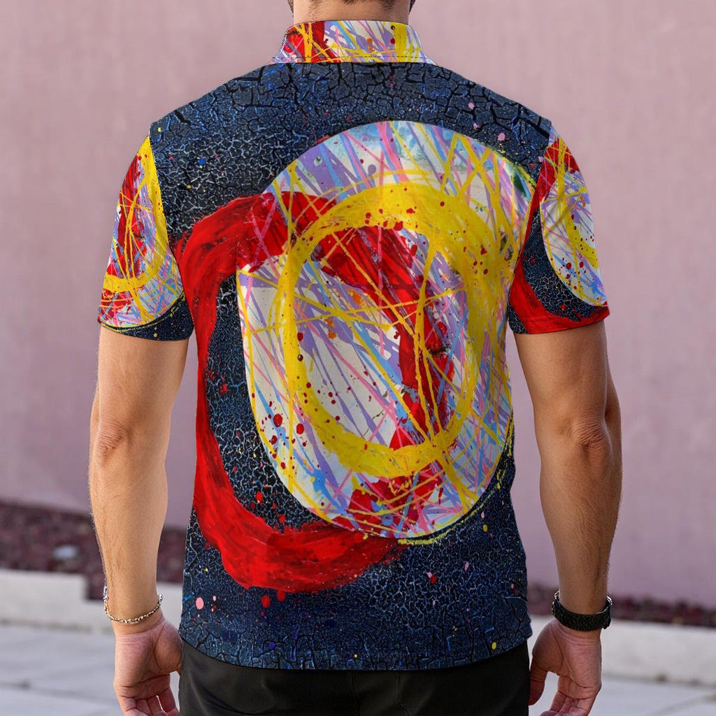 Solar Ring (AI-Assisted Remix) — Men's Polo Shirt