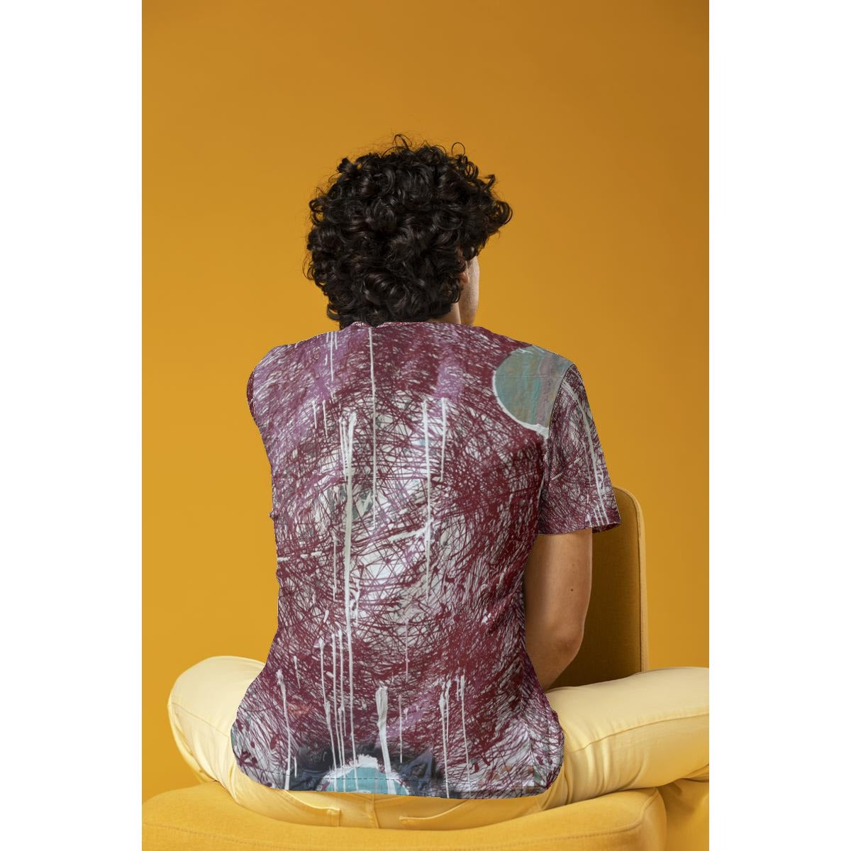 Red Drip Vortex — All-Over Print Tee