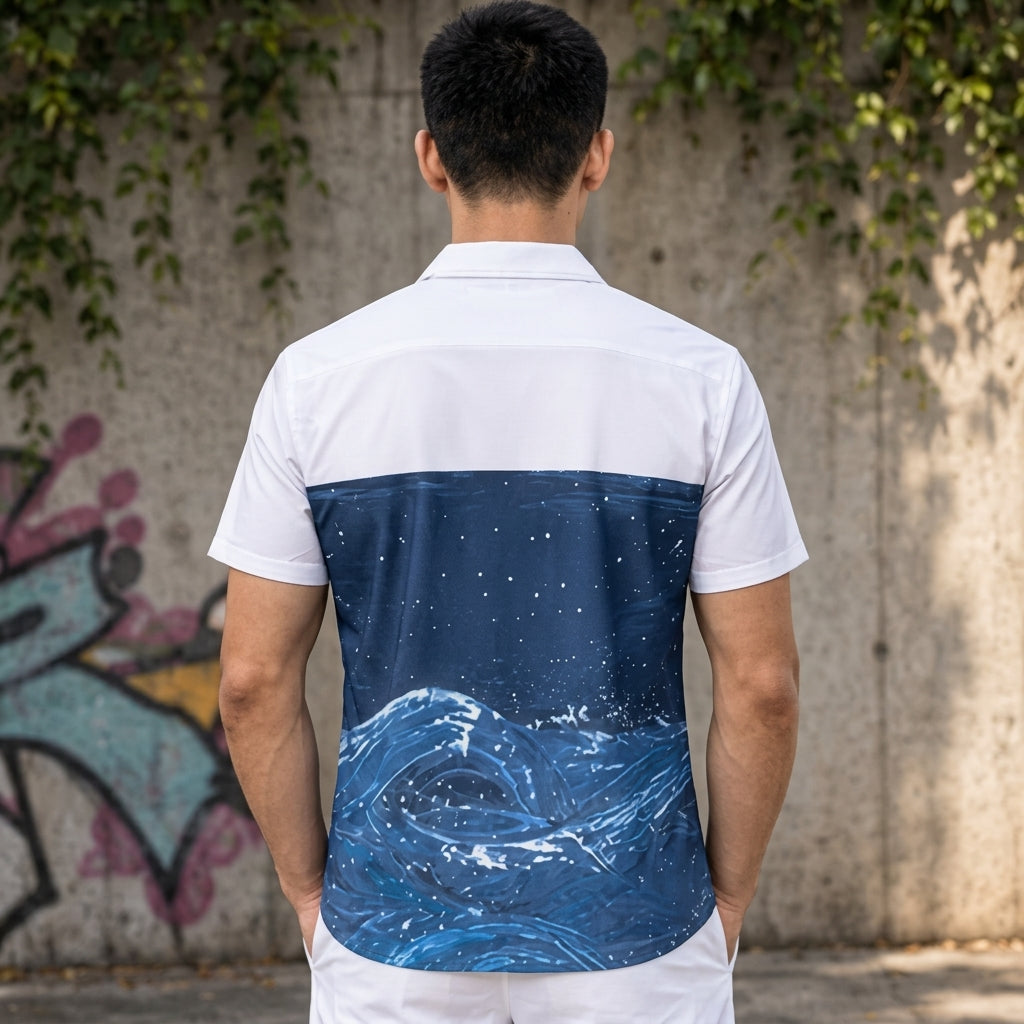 Night Swell Men's Hawaiian Shirt