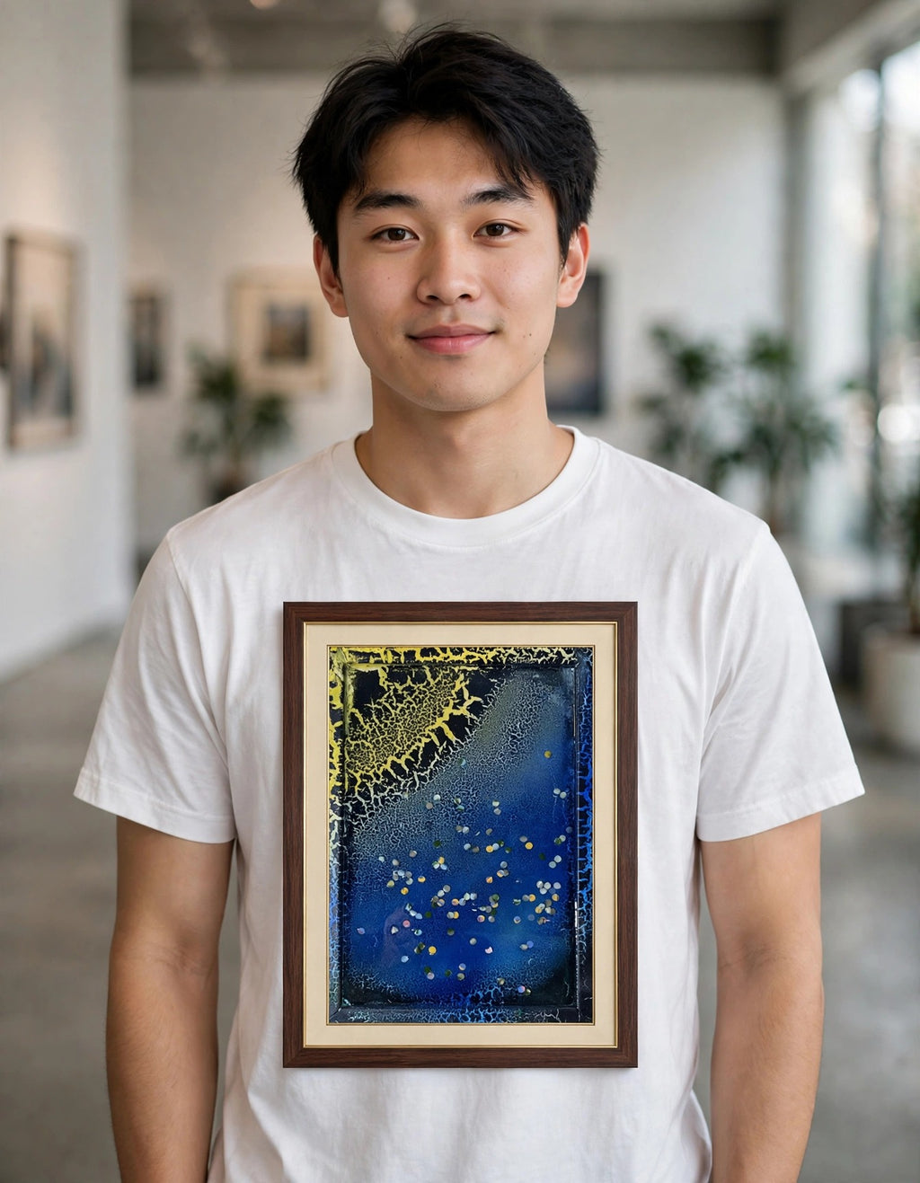 Crackle Starry Night — Gallery Framed Classic Tee