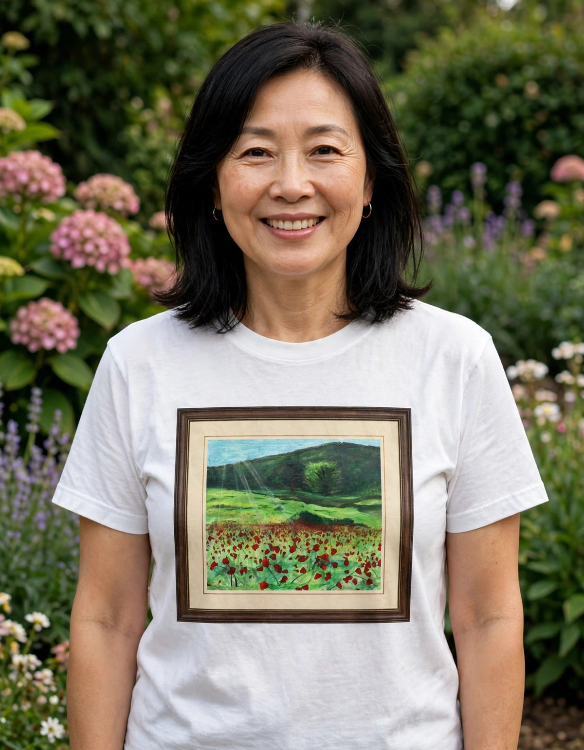 Poppy Field — Gallery Framed Classic Tee