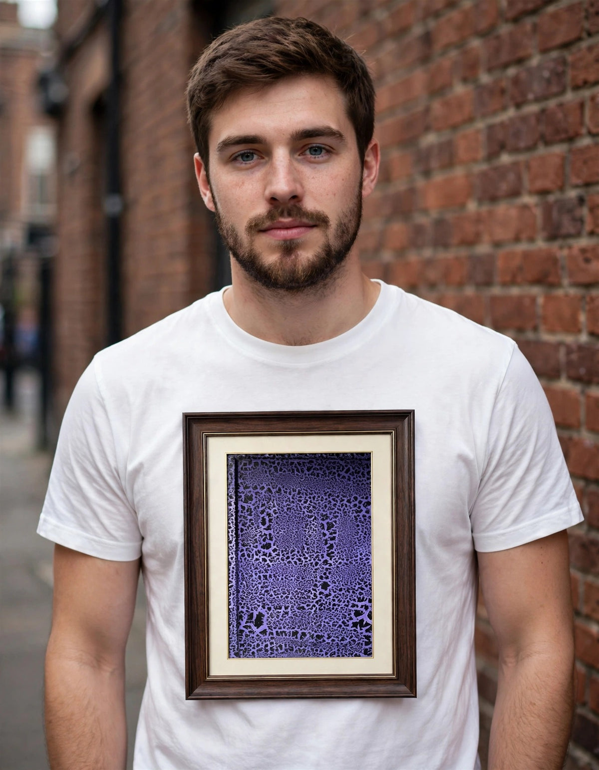 Purple Crackle — Gallery Framed Classic Tee