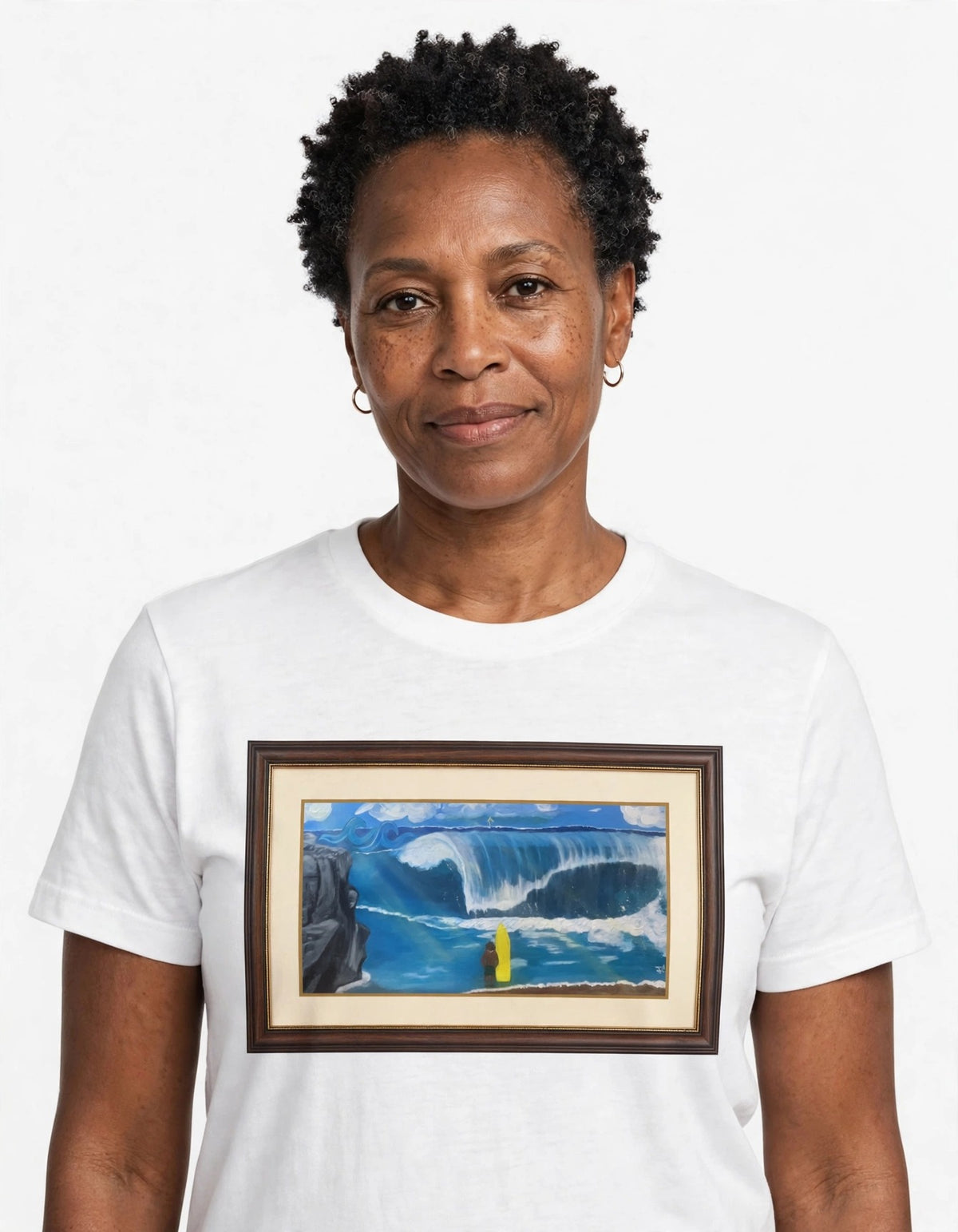 Surfer Wave — Gallery Framed Classic Tee