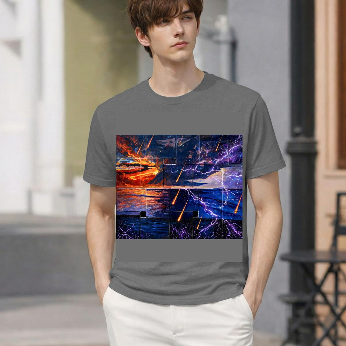 Meteor Ember Storm (AI-Assisted Remix) — Storm Remix Men's Classic Tee