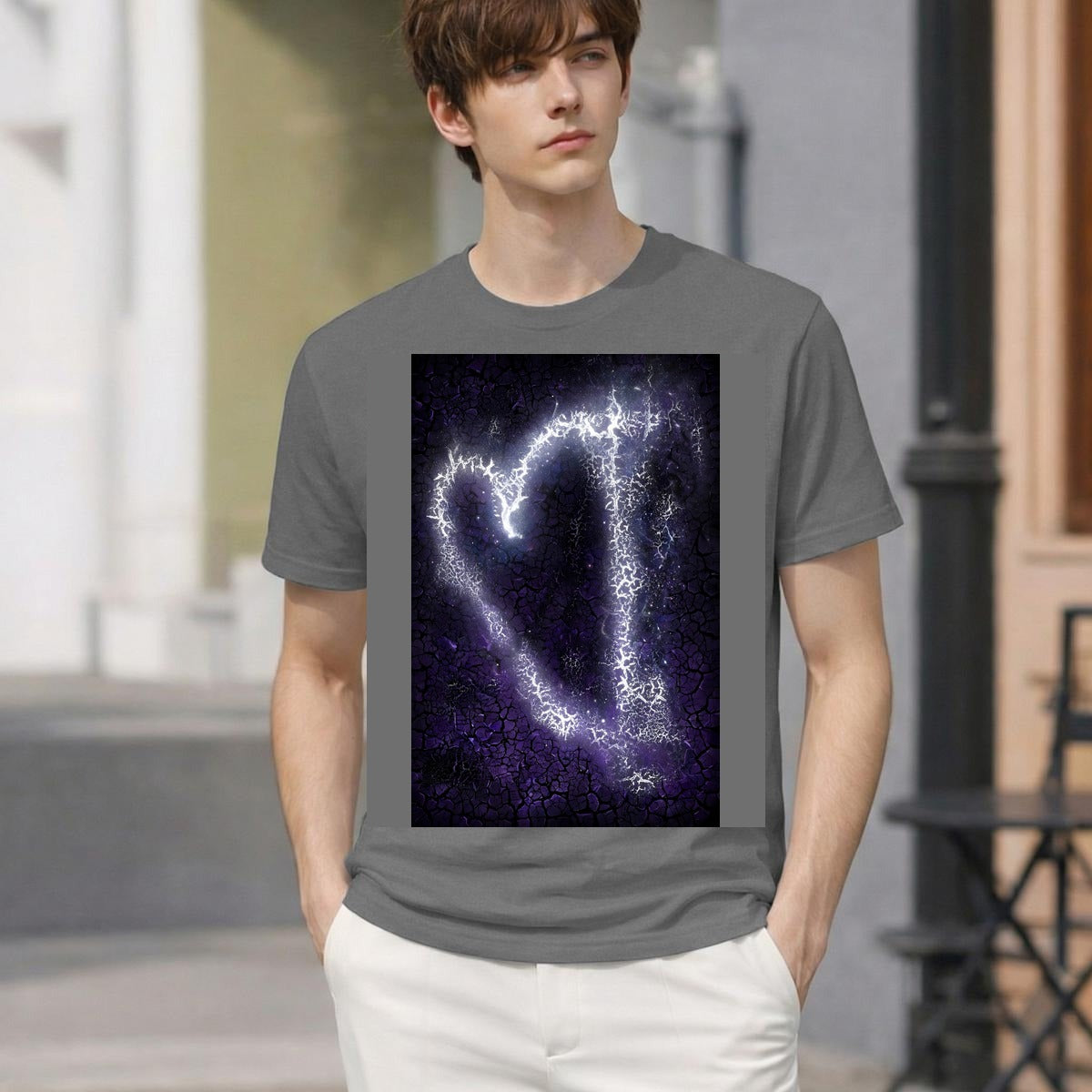 Violet Storm (AI-Assisted Remix) — Cosmic Abstract Men's Classic Tee