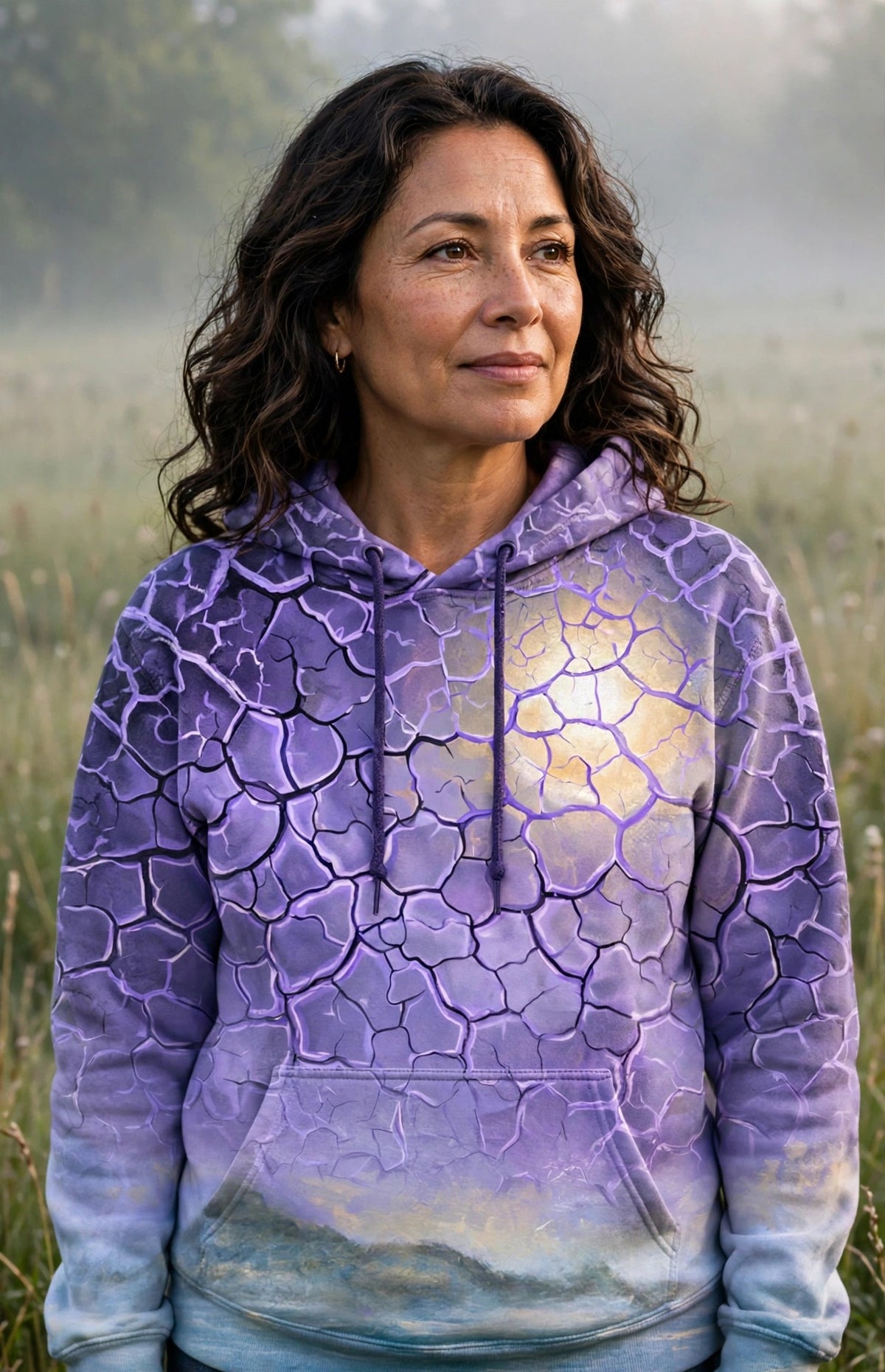 Violet Mist (AI-Assisted Remix) — Mist Remix Pullover Hoodie