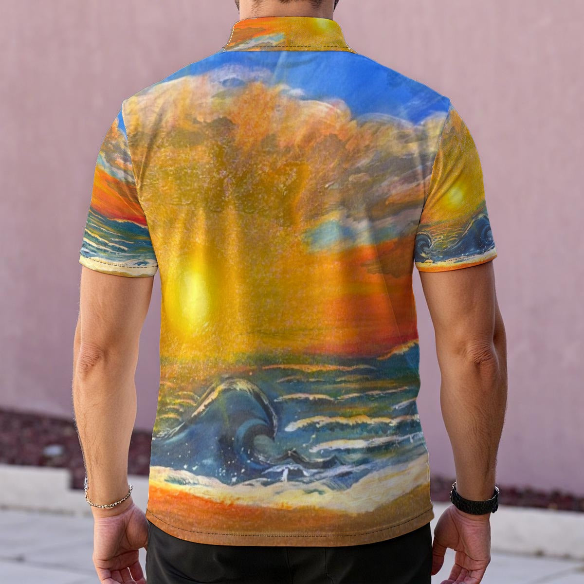 Sunset Breakers — Men's Polo Shirt