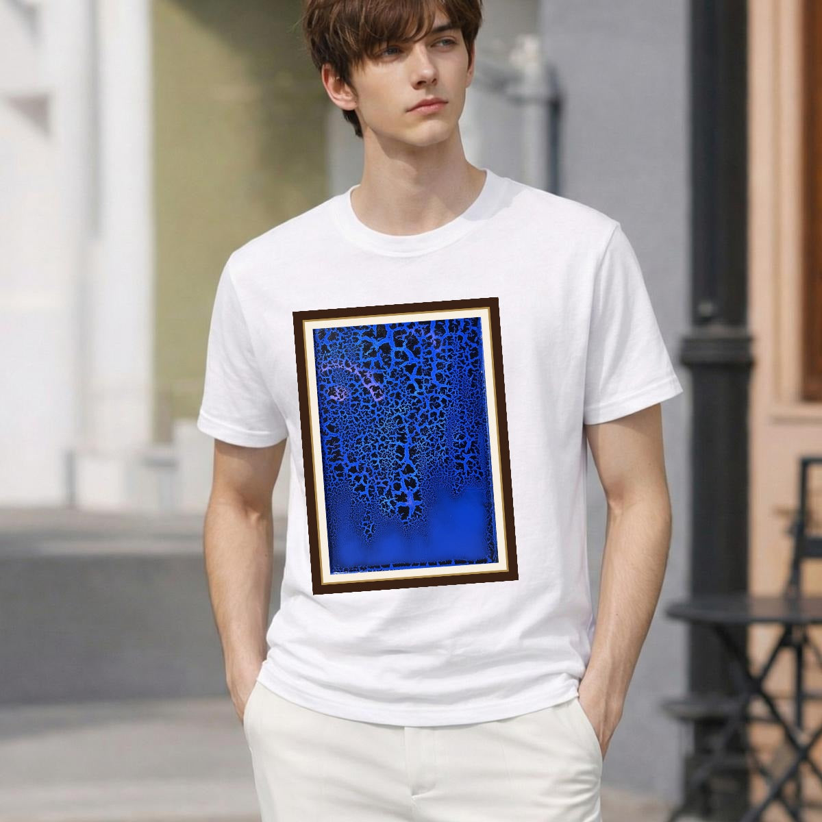 Tainted Love gallery framed classic tee on model
